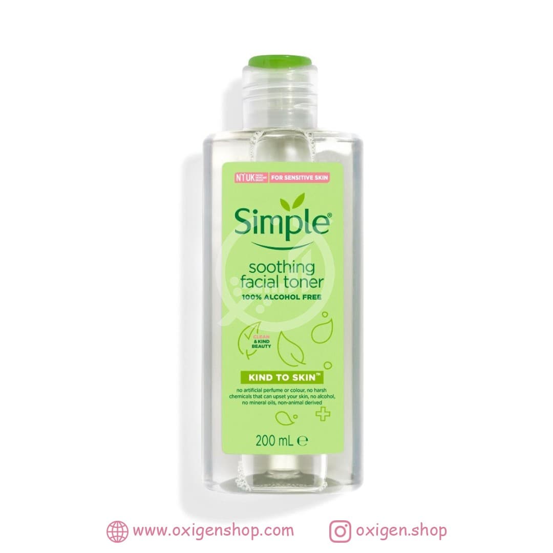 تونر تسکین دهنده سیمپل مدل kind to skin تونر تسکین دهنده سیمپل مدل kind to skin